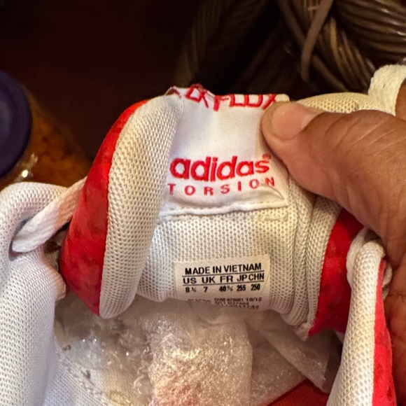 Adidas Red and White Sneakers - Picture 7 of 7